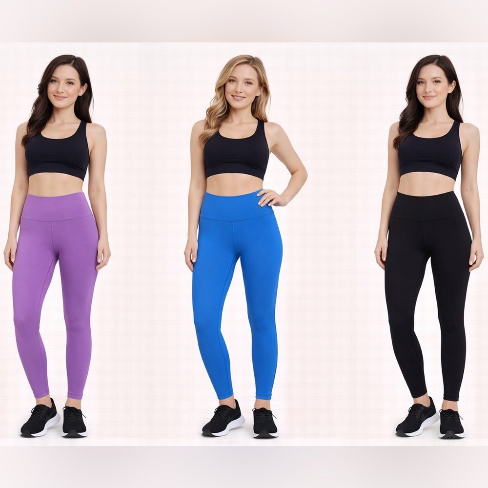 NEW Women's Active Leggings - Purple, Blue, Black bundle